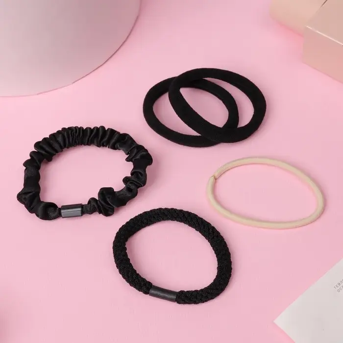 Резинка для волос "Жанет" (набор 5 шт) жатка, 5 см