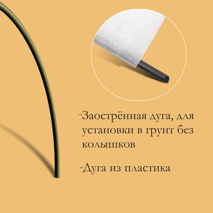 Парник прошитый, длина 3 м, 4 дуги из пластика, дуга L = 2.4 м, d = 16 мм, спанбонд 35 г/м², «уДачный» Парник прошитый, длина 3 м, 4 дуги из пластика, дуга L = 2.4 м, d = 16 мм, спанбонд 35 г/м², «уДачный»
