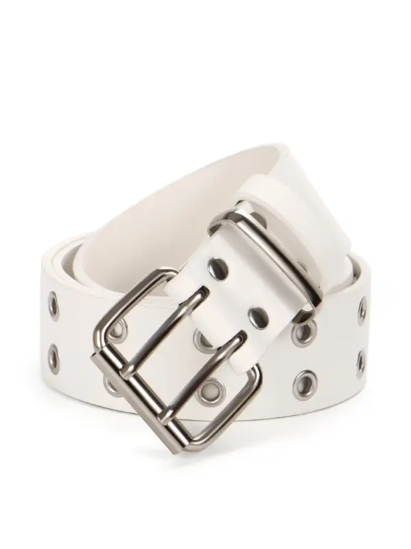 Ремень женский, 3.5&times;105 см, с люверсами, пряжка металл, белый