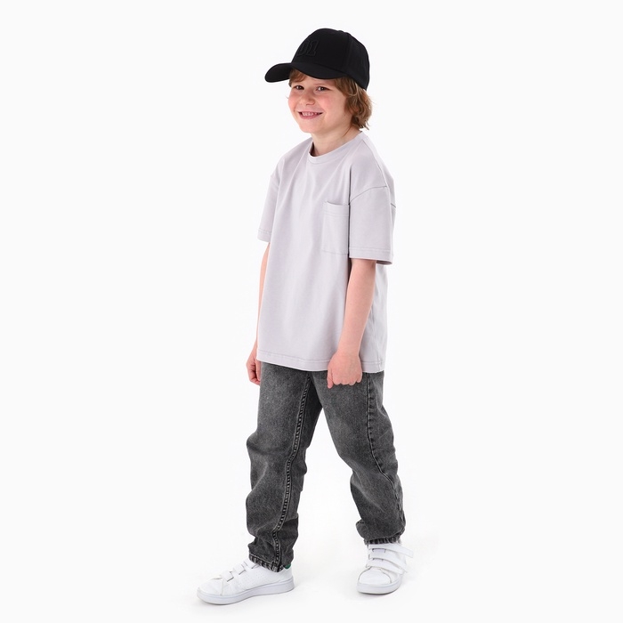 Кепка детская для мальчика «01», цвет чёрный, р-р 52-54, 5-7 лет Кепка детская для мальчика «01», цвет чёрный, р-р 52-54, 5-7 лет