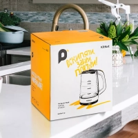 Чайник электрический стеклянный КТ-6634 - 1.7 л