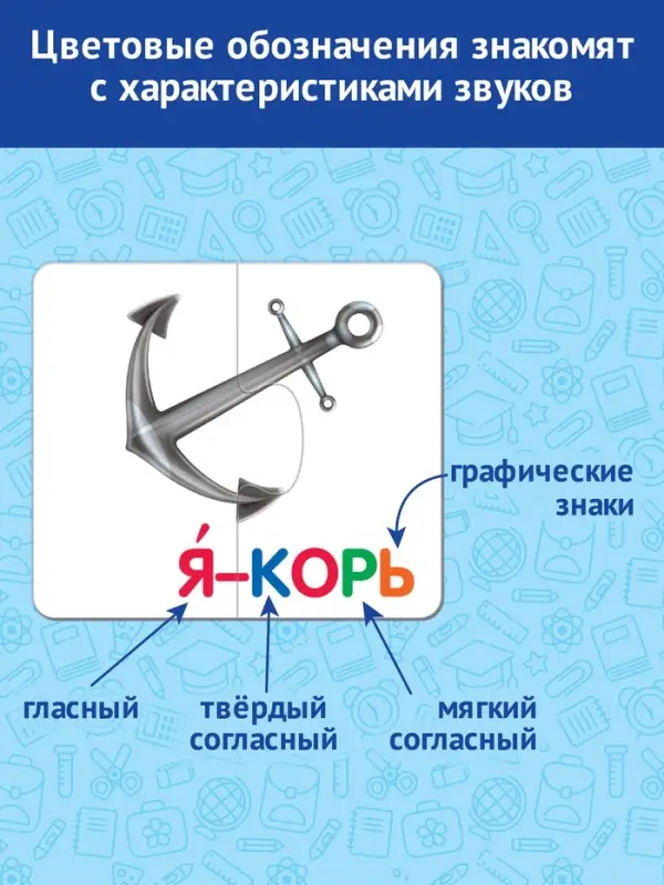 Пазл - букварь &laquo;Читаем по слогам&raquo;, 47 слов, 45 пазлов, 90 деталей