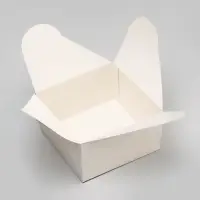 Коробка кондитерская под бенто - торт без окна, белая, 14&times;14&times;8 см