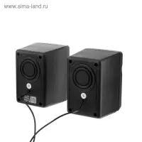 Компьютерные колонки Qumo Rage AS005, 2.0, 2x5 Вт, подсветка, Jack 3.5 мм, USB, черные