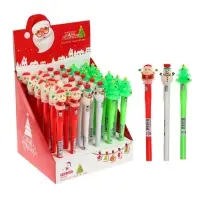 Ручка-прикол Calligrata &laquo;Новый год&raquo;, светящаяся, чёрный стержень, гелевая, подарочная, МИКС