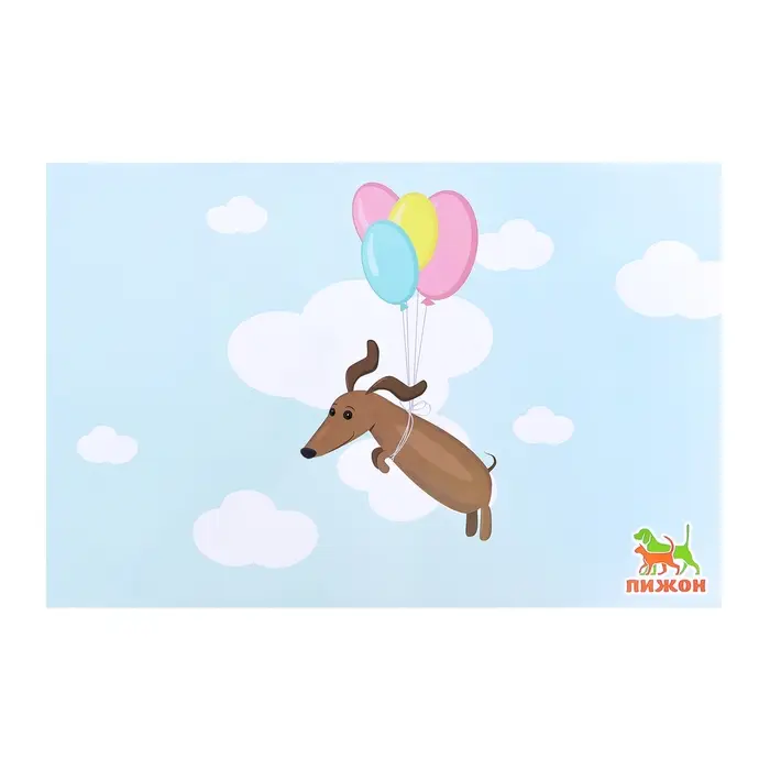 Коврик под миску  Коврик под миску "Пижон" 43 х 28 см "Полет таксы"