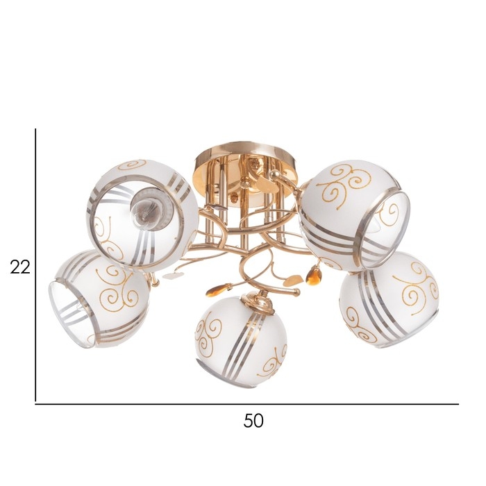 Люстра Люстра "Грета" 5х40Вт Е27 Золото МОДЕЛЬ: 2600553