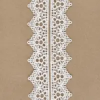 Кружево гипюровое, 35 мм &times; 9 &plusmn;0.5 м, цвет белый