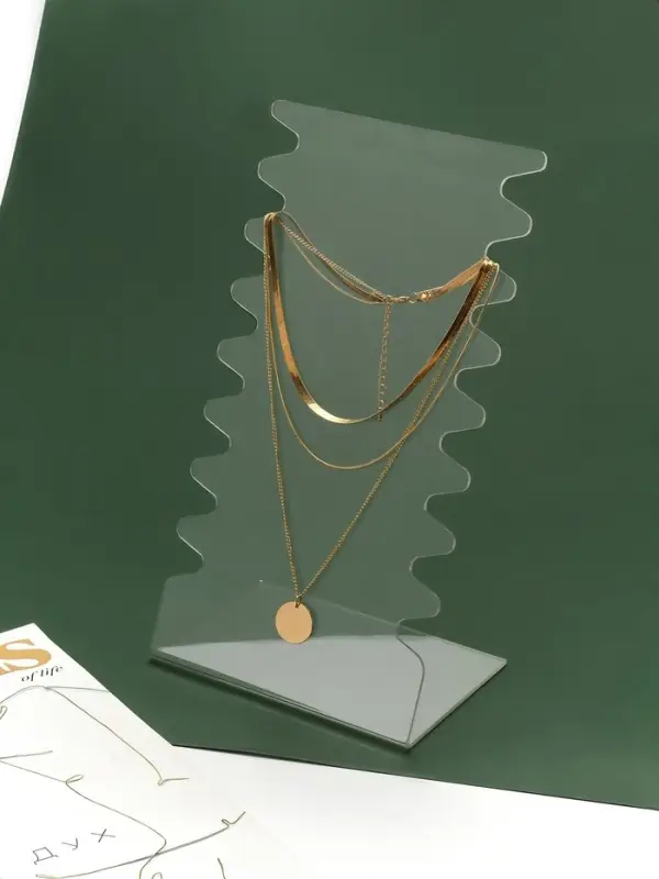 Подставка под колье, оргстекло 3 мм, 15&times;10&times;28 см, прозрачный