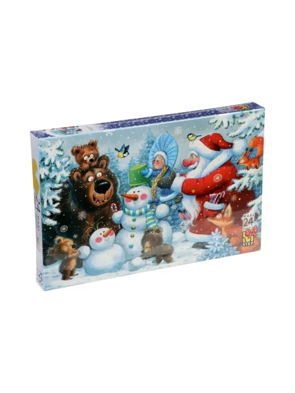 Макси пазл 24 эл. "Новогодняя полянка"