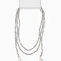 Бусы бисерные с подвесами жемчуг &laquo;Нить стекла&raquo;, L=120 см, №2, серые