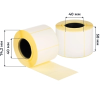 Термоэтикетки ЭКО 58х40, 700 шт/рул вт.40  60 рул/уп