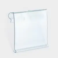 Ценникодержатель на крючок откидной 3.9&times;5 см, цвет прозрачный