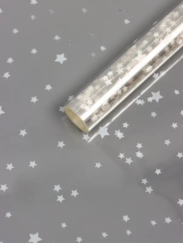 Пленка прозрачная с рисунком «Голивуд» Белый 0.7×8.2±5%м