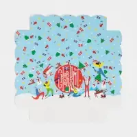 Коробка для кондитерских изделий с PVC крышкой &laquo;Новогодний переполох&raquo;, 15&times;15&times;3 см