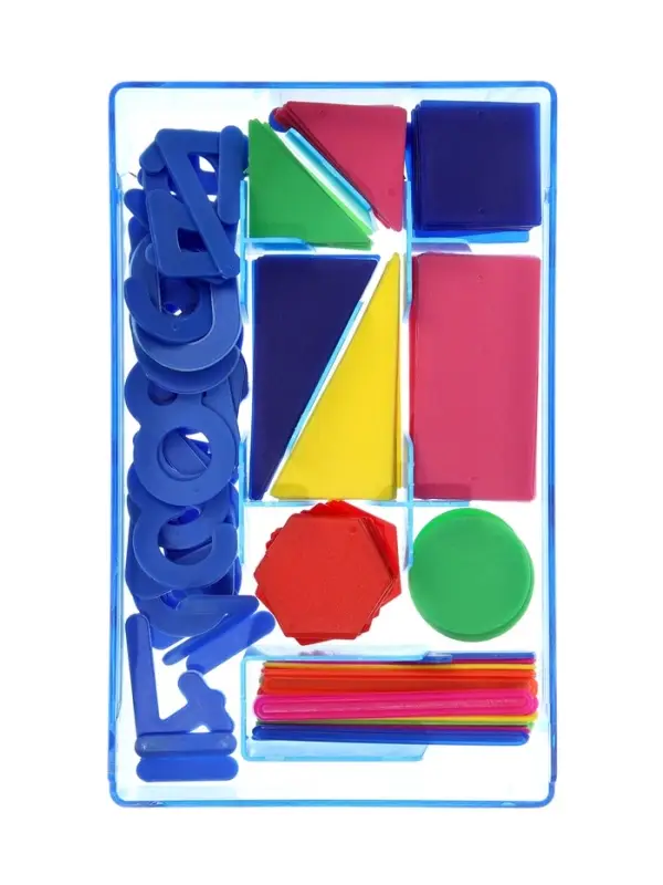 Касса цифр и счетных материалов &laquo;Учись считать&raquo;, 132 элемента, пластик, МИКС