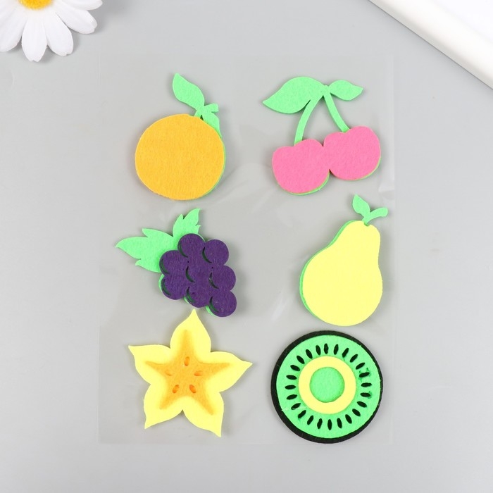 Наклейка фетр Наклейка фетр "Фрукты" 21х12,3 см