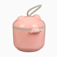 Контейнер для детского питания Мишка 1, 250 мл, розовый