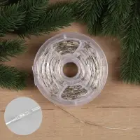 Гирлянда &laquo;Нить&raquo; 100 м роса, IP44, серебристая нить, 1000 LED, свечение мульти, 18 В