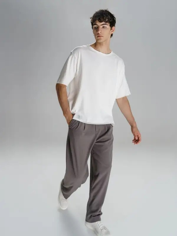 Футболка оверсайз унисекс Vozduh, молочно-белая, размер XS/S Футболка оверсайз унисекс Vozduh, молочно-белая, размер XS/S