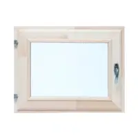 Окно деревянное для бани, 40&times;50 см, двойное стекло, &laquo;Добропаровъ&raquo;