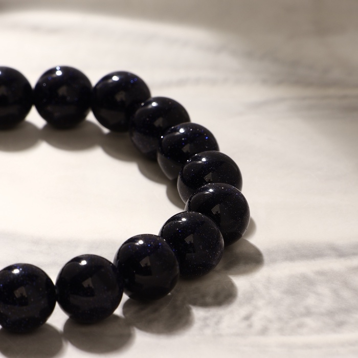 Браслет шар №10 «Авантюрин синий», 5,5 см Браслет шар №10 «Авантюрин синий», 5,5 см