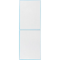 Блокнот А4 80 л.  мет.гребень,пласт.обл,синий, клетка