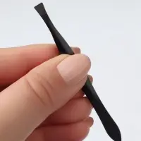 Пинцет прямой, узкий, 8.5 см, чёрный
