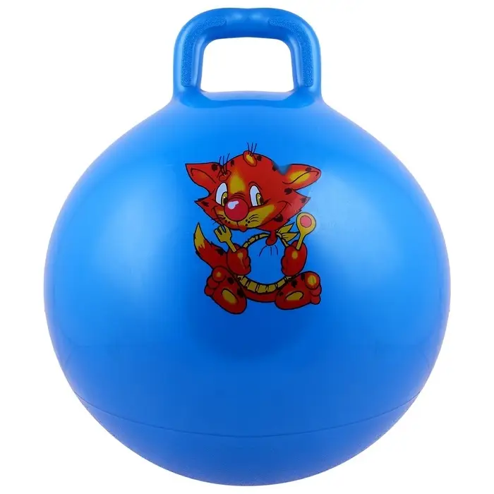 Мяч - прыгун с ручкой ONLYTOP, d=45 см, цвет МИКС Мяч - прыгун с ручкой ONLYTOP, d=45 см, цвет МИКС