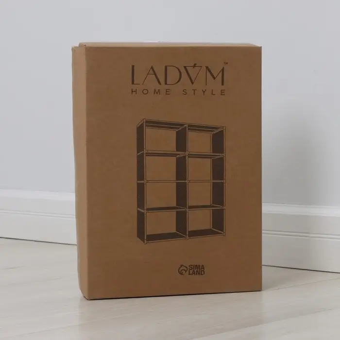 Стеллаж для хранения многофункциональный LaDо́m, 85&times;26&times;125 см, серый