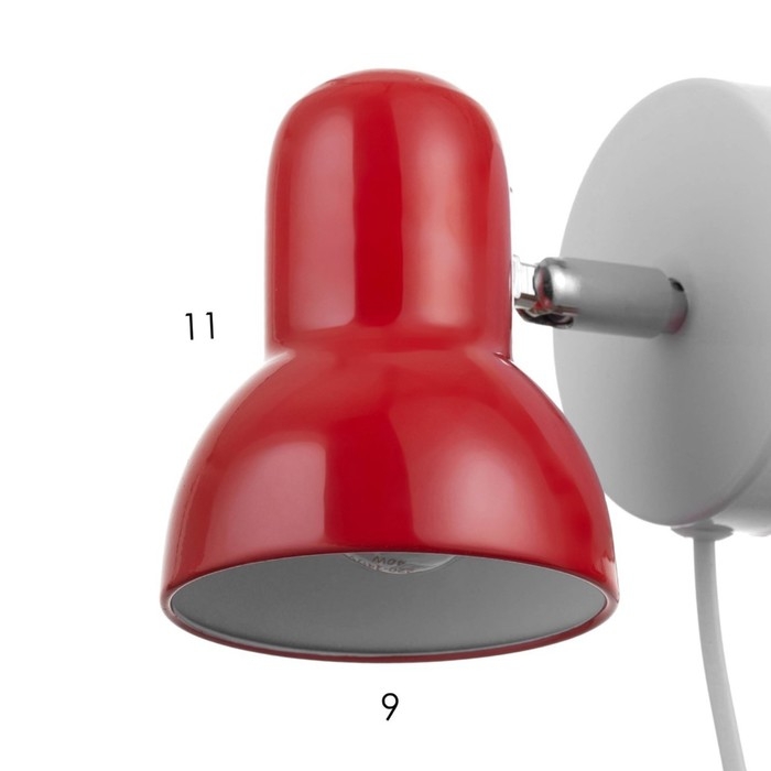 Бра с проводом Бра с проводом "Севантос" Е27 40Вт красный 9х9х14 см