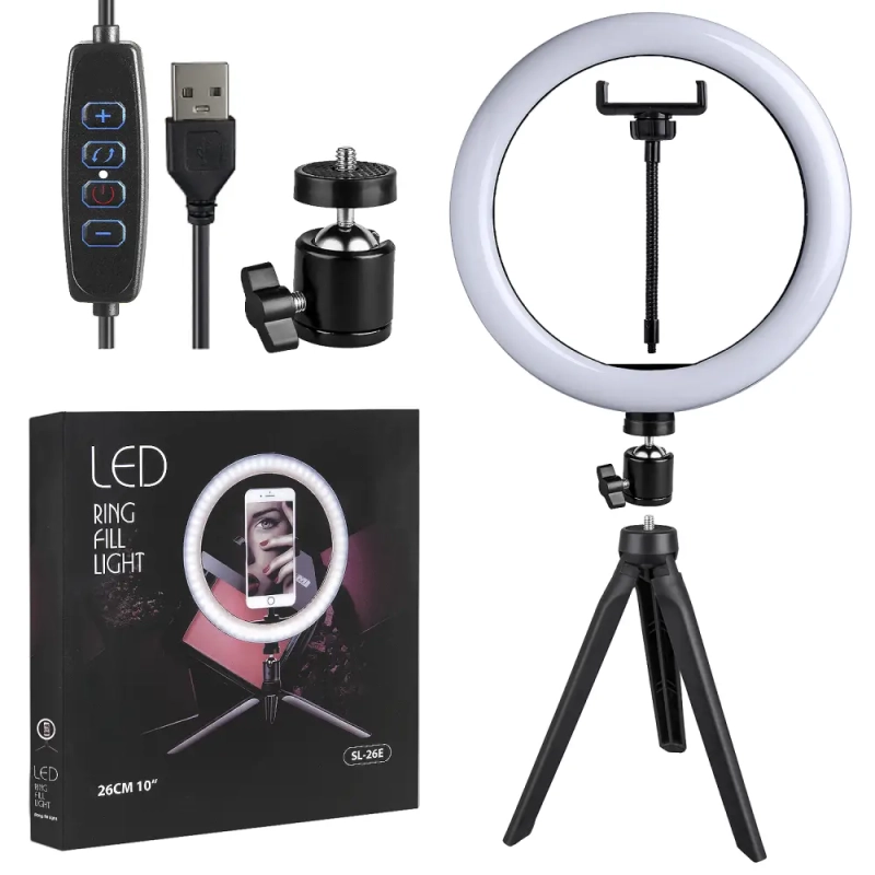 *Селфи кольцо 26CM 10“ SL-26Е с держателем