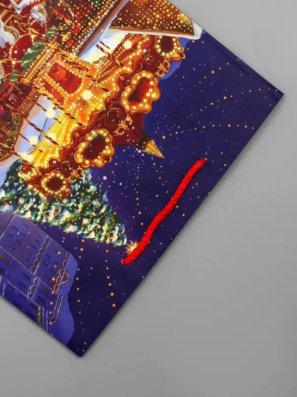 Пакет подарочный новогодний ламинированный, &laquo;Новогодний парк&raquo;, 26&times;12&times;32 см