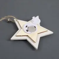 Ёлочная игрушка &laquo;Звезда с оленем&raquo;, 10&times;10&times;2 см, 4 LED, от батареек, свечение тёплое белое