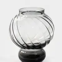 Ваза для цветов &laquo;Аптонес&raquo;, 20&times;15 см, стекло, серая