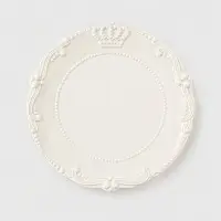 Тарелка Crown, d=20 см, фарфор, белая