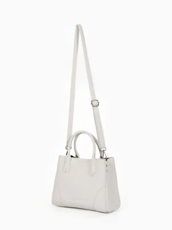 Сумка женская тоут TEXTURA на молнии, 25&times;7&times;21 см, однотонная, белая