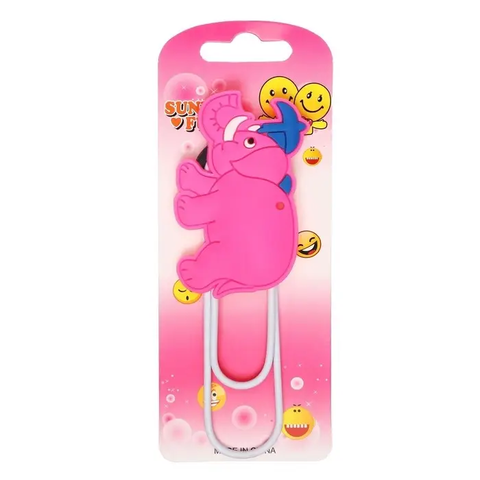 Закладка-скрепка большая «Слон», 11 см, МИКС Закладка-скрепка большая «Слон», 11 см, МИКС