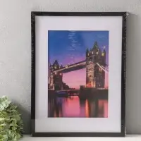 Фоторамка для фото 30х40 см, с паспарту 21х30 см, Lumo, чёрный