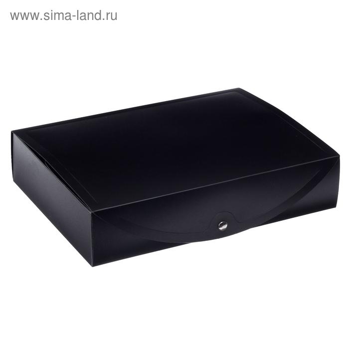 Короб архивный на кнопке А4 Calligrata, 70 мм, 800 мкм, разборный, чёрный Короб архивный на кнопке А4 Calligrata, 70 мм, 800 мкм, разборный, чёрный