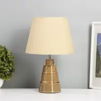 Лампа настольная RISALUX &laquo;Образ&raquo;, 40 Вт, Е14, золотистая, 23&times;23&times;32 см