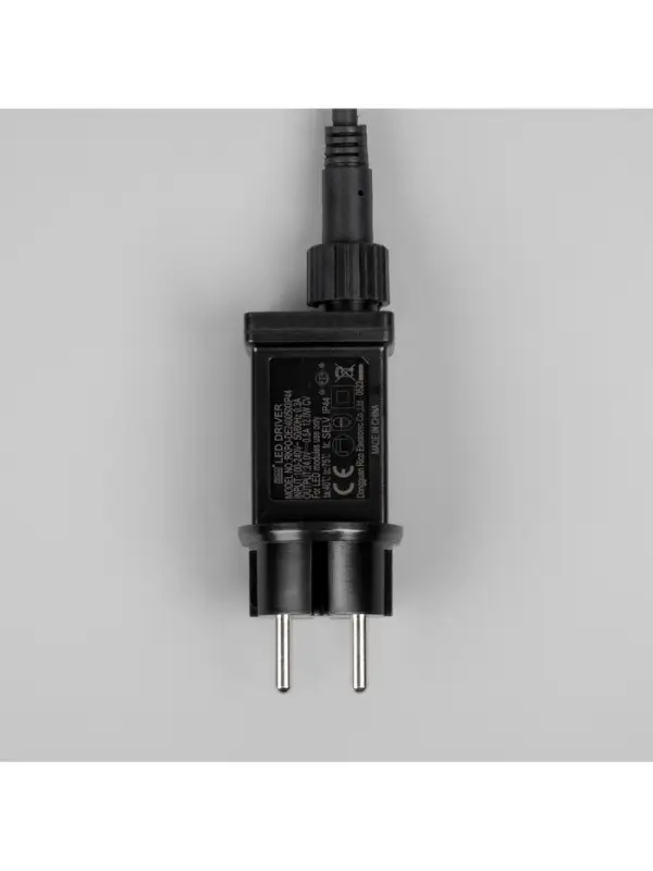 Гирлянда &laquo;Клип-лайт&raquo; 3 нити по 20 м, IP44, УМС, тёмная нить, 399 LED, свечение тёплое белое, мерцание, 24 В