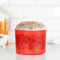 Форма бумажная для кулича «Красная Пасха», 13.4×10 см, МИКС