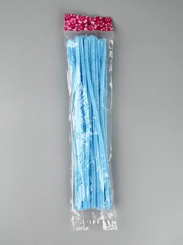 Синельная проволока набор 50 шт., светло-голубая, 30 см