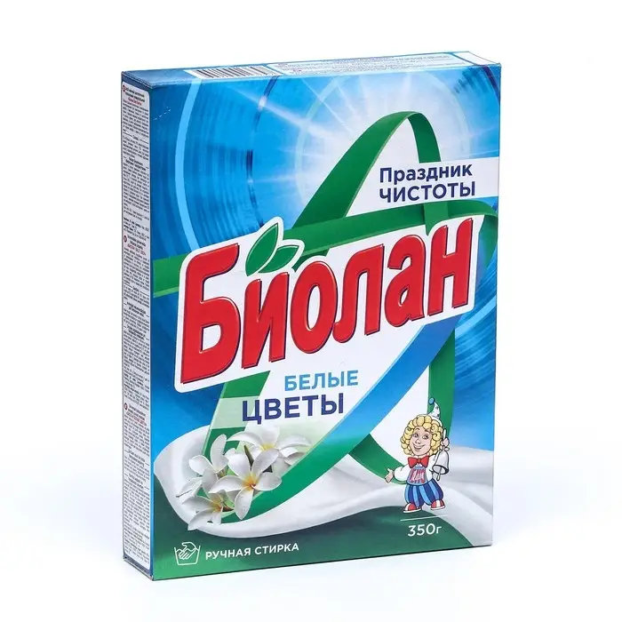 Стиральный порошок  Стиральный порошок "Биолан" Белые цветы, ручная стирка, 350 гр