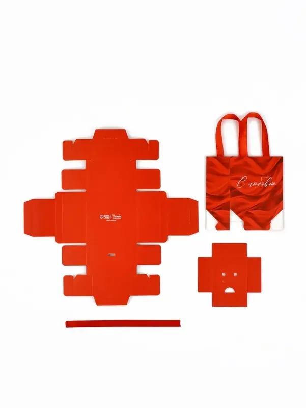 Коробка-пакет под бижутерию «С любовью», 7.5 х 7.5 х 3.5 см Коробка-пакет под бижутерию «С любовью», 7.5 х 7.5 х 3.5 см