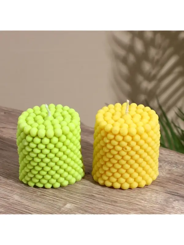 Свеча фигурная формовая &laquo;Столб шарики&raquo;, 6&times;6&times;7 см, соевый воск, МИКС