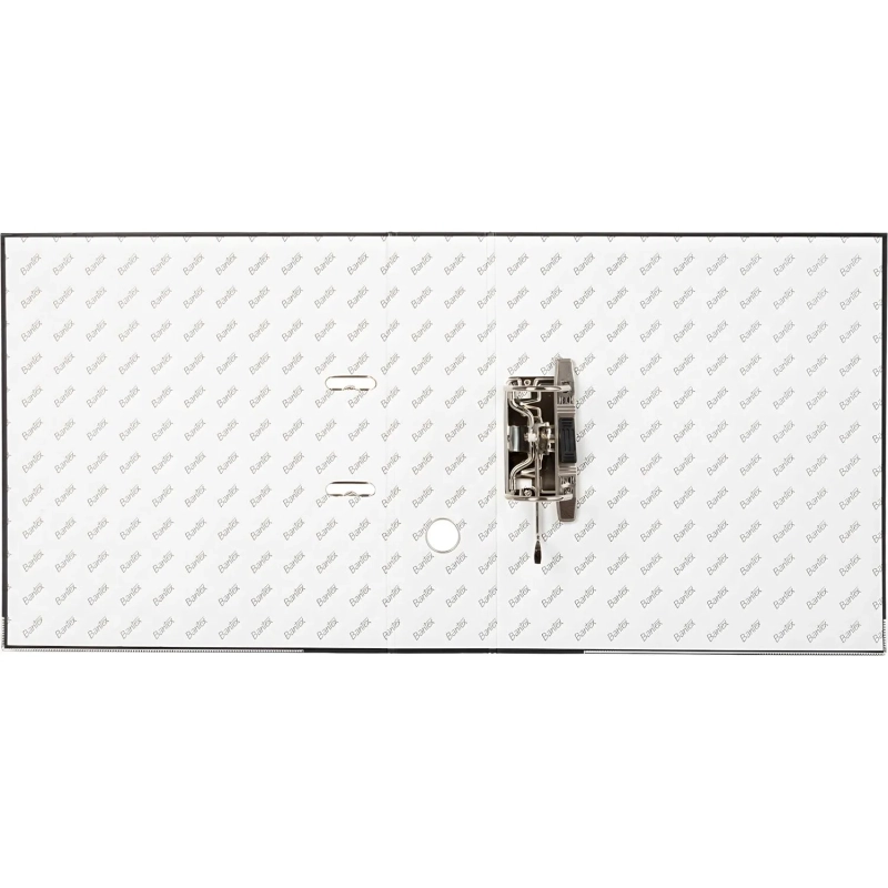 Папка-регистратор ECONOMY PLUS 80мм,чер,ПБП1,карм.кор,мет.уг