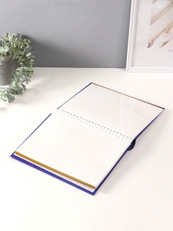 Фотоальбом магнитный 20 листов "Люблю тебя до луны" синий тиснение серебро 29х24х2 см