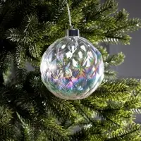 Ёлочная игрушка светодиодная &laquo;Шар&raquo;, d=12 см, 12 LED, от батареек ААх2, свечение тёплое белое